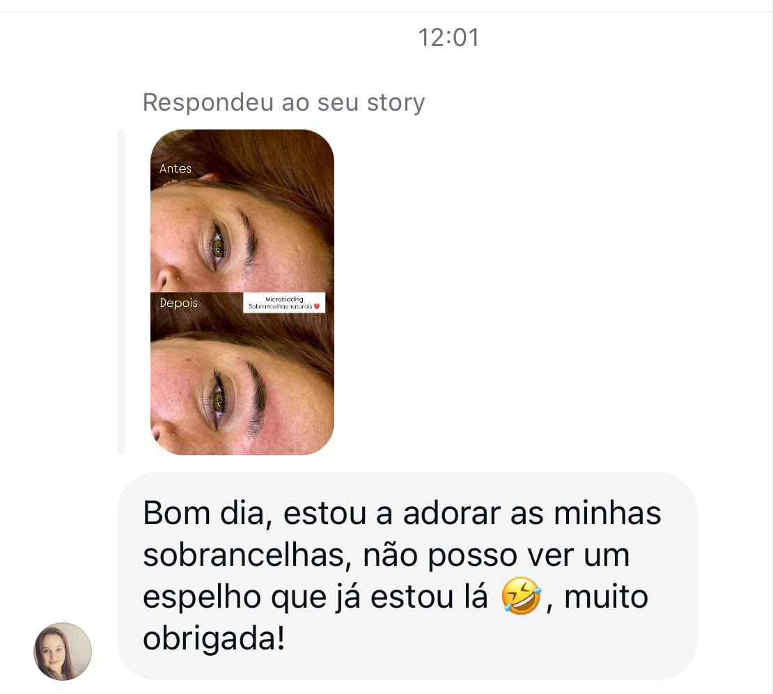 Depoimento de cliente do estúdio Gustavo Portela Microblading