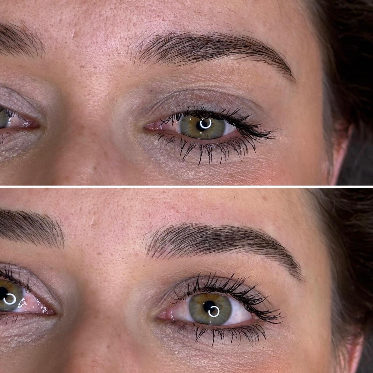Sobrancelhas harmoniosas após microblading